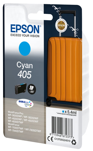Epson Cyan 405 DURABrite Ultra Ink ink cartridge 1 pc(s) Compatible Standard Yield Epson Cyan 405 DURABrite Ultra Ink ink cartridge 1 pc(s) Compatible Standard Yield